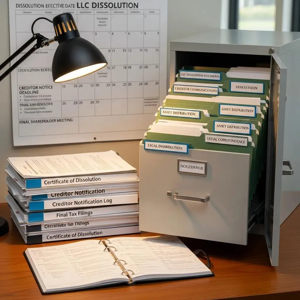 Espacio de trabajo organizado para el mantenimiento de registros de notificaciones a acreedores