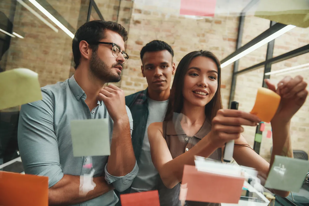 marketing team discusses how expand their agency to usa